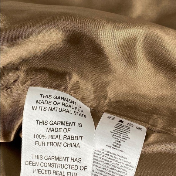 Brown/Gold Michael Michael Kors Fur Vest - Size m - Picture 3 of 5